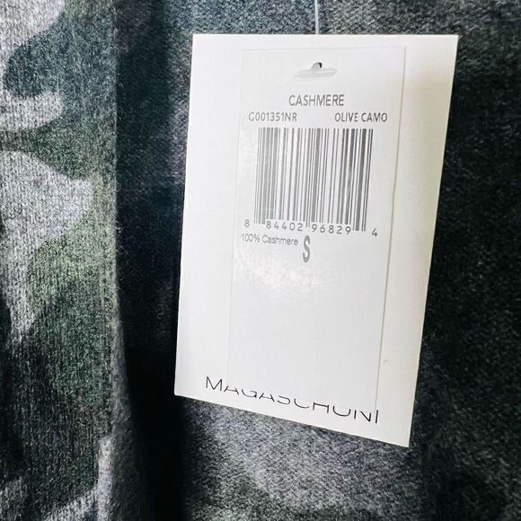 Magaschoni Women's Olive Camouflage Open Front Cardigan Size Small NWT - Picture 3 of 10